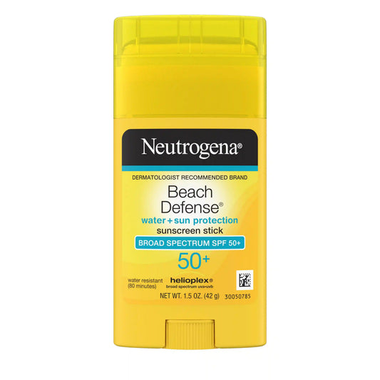 Neutrogena Beach Defense Sunscreen Stick Broad Spectrum SPF 50+, 1.5 Oz